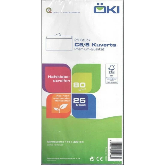 Am billigsten 😍 OKI Office, Kuvert 80 G Hf, C5/6, Weiß, 25 Stück ✔️ 3 Am billigsten 😍 OKI Office, Kuvert 80 G Hf, C5/6, Weiß, 25 Stück ✔️